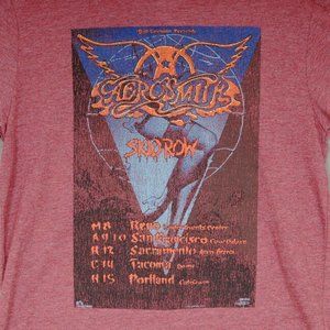 NWOT Aerosmith and Skid Row West Coast Concert T-Shirt by Retro Brand